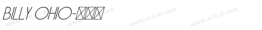 billy ohio字体转换